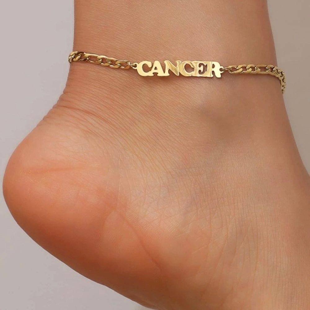 Cancer Zodiac Sign Anklet